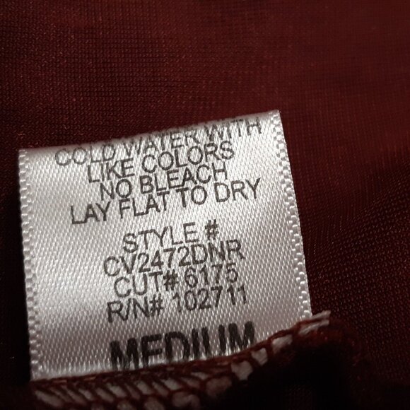 Harlowe and Graham Top Womens Juniors Medium Red Velvet Strappy Stretch Burgundy - Picture 14 of 14